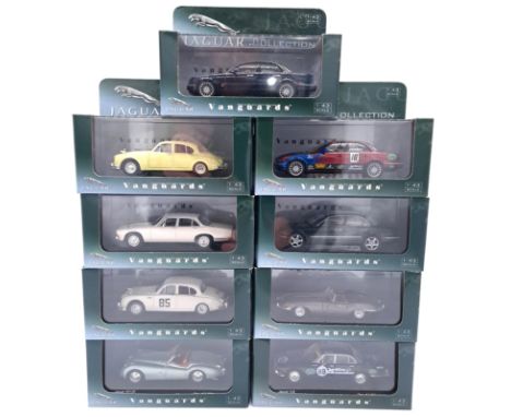 Corgi /Lledo Vanguards, a boxed 1:43 scale group (Jaguar Collection) to include VA09102 Jaguar XJ6 "Nick Gwinnutt Racing" plu