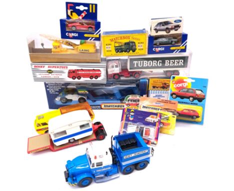 Matchbox, Dinky (Atlas/Norev), Siku and similar, a boxed/carded and unboxed group to include boxed Matchbox K-10 Car Transpor