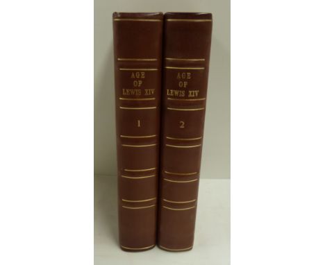 VOLTAIRE M. DE. &nbsp;The Age of Lewis XIV. 2 eng. port. frontis. Rebound calf. First English Edition, 1752.