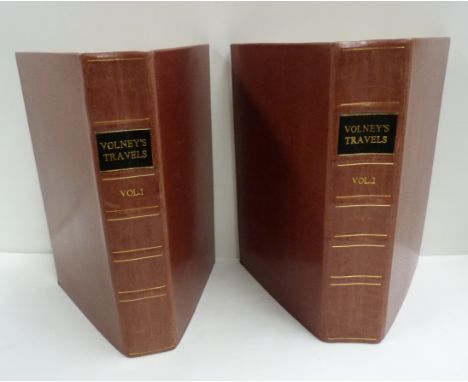 VOLNEY C-F. &nbsp;Travels Through Syria &amp; Egypt in the Years 1783, 1784 &amp; 1785. 2 vols. 2 fldg. eng. maps &amp; 3 fld