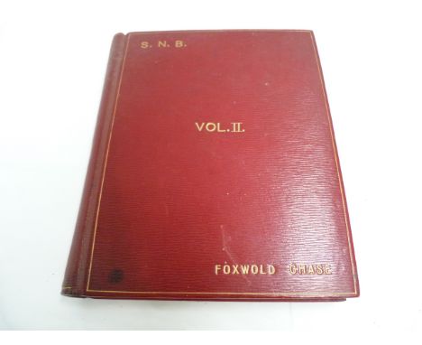 BALL S. N., of Foxwold Chase (Kent). Scrapbook &amp; diary of Equestrian &amp; sporting interest. Quarto in red morocco part 