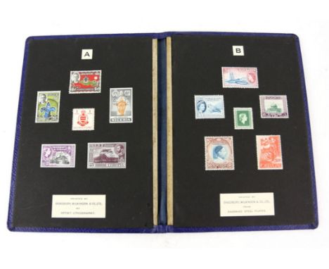 Bradbury Wilkinson & Co Ltd, Samples albums, stamps. ( 3) Sample  books of various stamps stuck in, including Nigeria 1953 6d