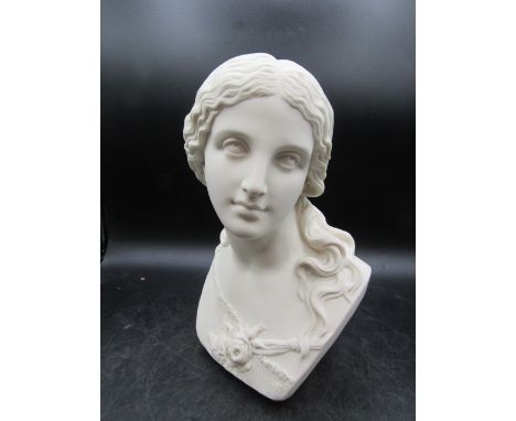 A Copeland ceramic and crystal palace art union bust signed R. Monte sept 1871 29cmH