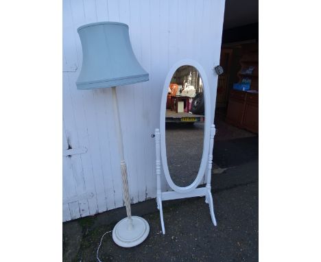 Cheval mirror and floor lamp&nbsp;