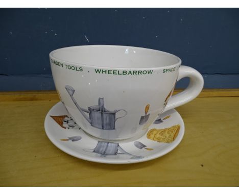 Ceramic cup &amp; saucer planter H18cm approx&nbsp;
