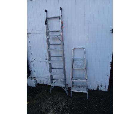 2 Alloy step ladders and a toolbox&nbsp;