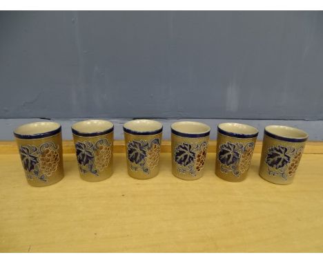Set of 6 Goebel pottery cups&nbsp;