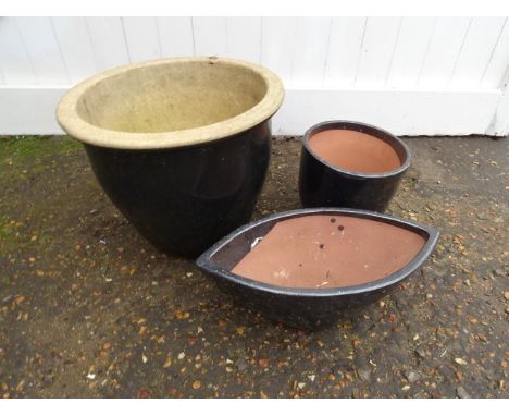 3 Ceramic garden pots&nbsp;