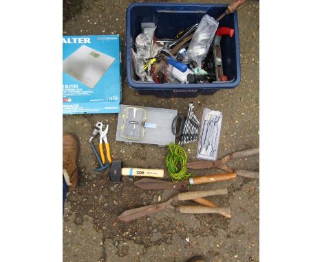 crate of various tools