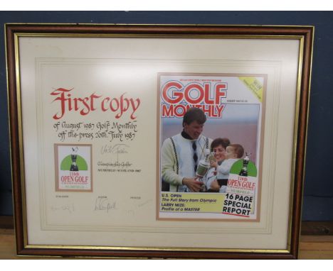 ANick Faldo 1987 First Off The Press Edition of Golf Monthly signed by Nick Faldo after winning the 116th open Golf Champions