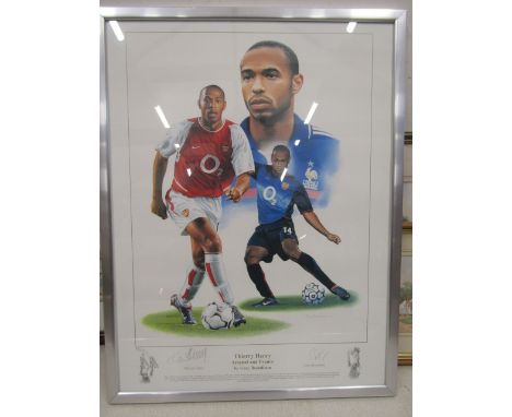 Arsenal Thiery Henry signed ltd edition print 500/500pencil signed&nbsp; by Thiery and artist Gary Brandham with C.O.A&nbsp; 