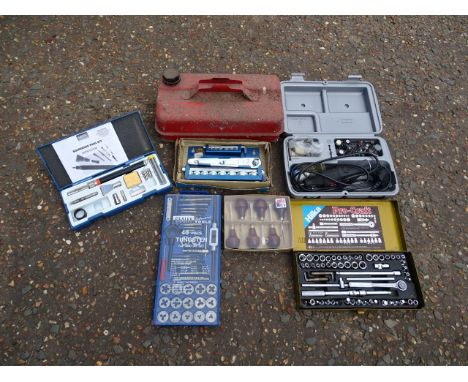 Dremel multi-tool, Hilka socket set and Sealey tap &amp; die set etc&nbsp;