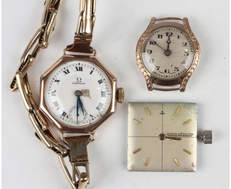 A Jaeger-LeCoultre K818/C caliber movement and silvered square dial, the signed jewelled movement numbered '1413221', the sig
