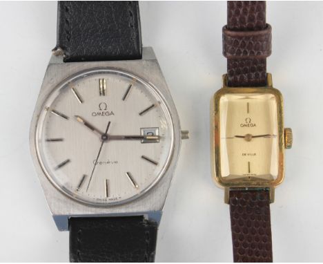 An Omega steel cased gentleman's wristwatch, circa 1972, with signed jewelled 613 caliber movement, the signed silvered dial 