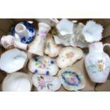 A Mixed Collection of Carltonware Wiltshaw & Robinson Ivory Blushware Items to include Pin Dishes,