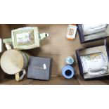 A mixed collection to include Commemorative tankards , Pratt ware mustard pot, Staffordshire