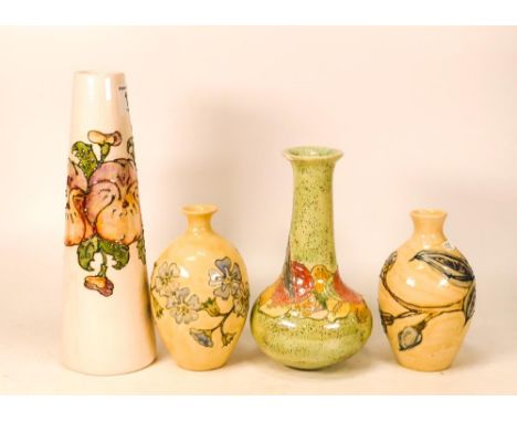 A collection of Lise B Moorcroft item to include lustered Seashells Vase, signed to base, tiny chip to top edge - 20cm tall ,