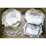A Set of Six Carltonware Wiltshaw & Robinson Ivory Blushware Bowls to include Heather, Hibiscus,