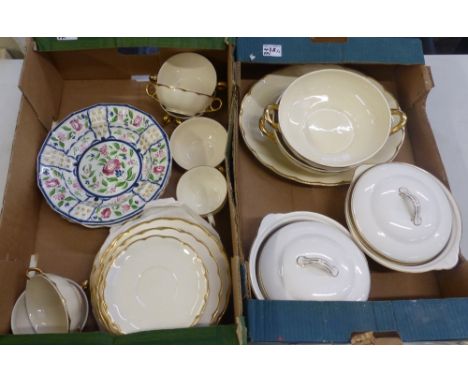 A mixed collection of ceramic items to include Maddock's lidded tureens, Frank Buckley soup coups, saucers, side, salad and d