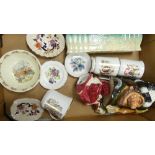 A mixed collection of items to include Royal Doulton Bunnykins bowl, Large character jug the trapper
