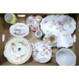 A Mixed Collection of Carltonware Wiltshaw & Robinson Ivory Blushware Items to include Yellow Ground