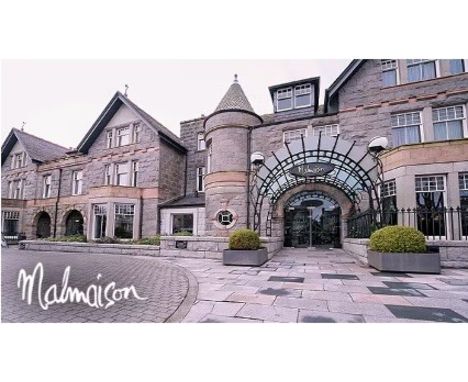 1 night Dinner, Bed and Breakfast for 2 at Malmaison Aberdeen in a Club Room - This boutique hotel is located in the heart of