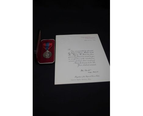 An Elizabeth II Imperial Service Medal named to Trevor Smyth Tyacke, with box of issue. The Imperial Service Medal is a medal