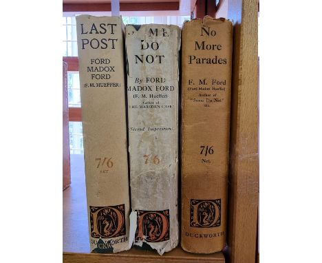 FORD MADOX FORD, HENRY WILLIAMSON'S COPIES:&nbsp;'Some Do Not', London 1924 (3rd impression): 'No More Parades', 1925 FIRST E