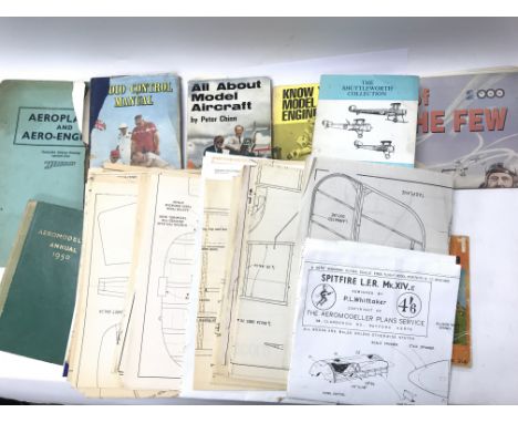 A collection of vintage plans and books for model making.