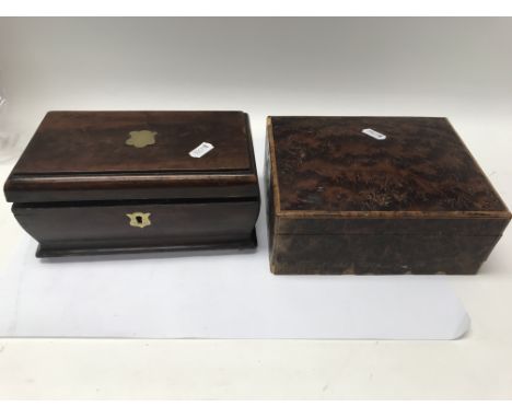 A tea caddy and one other box.