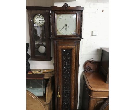 A 19th century, 30 hour, long cased oak clock by J. Wilson of Peterborough.