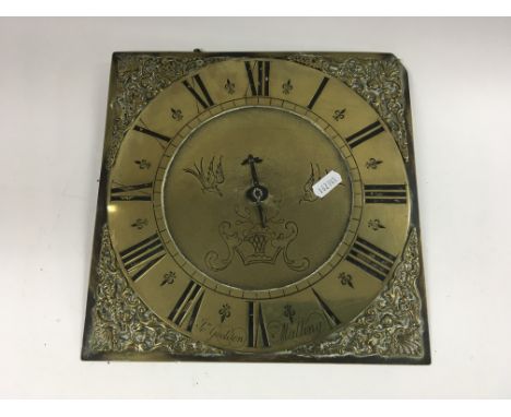 Good brass 30 hour brass square clock L/C dial with single hand by John Gooden Malling working in 1784.