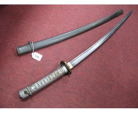A Mid XX Century Japanese NCO's Shingunto, type 95, stamped "KoKura Arsenal/Ijima Sword Company", blade stamped 34932, pittin