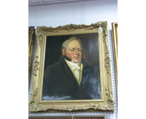 ENGLISH SCHOOL (Late XVIII/Early XIX Century) A Portrait of a Gentleman, oil on canvas, unsigned, patches to back, 49 x 40cm.
