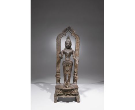 BronzeIndia, 16th to 17th centuryDimensions: Height 44 cm by 14 cmWeight: 4062 gramsAlso called the "Lord of Day and Light" o