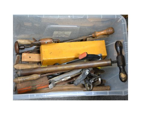 Box of tools, including woodworking, etc.