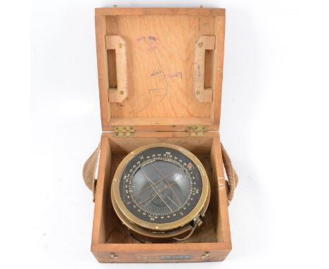 Type P10 Compass, in a wooden case, 14cm, these were issued to amongst other planes, Lancaster bombers.