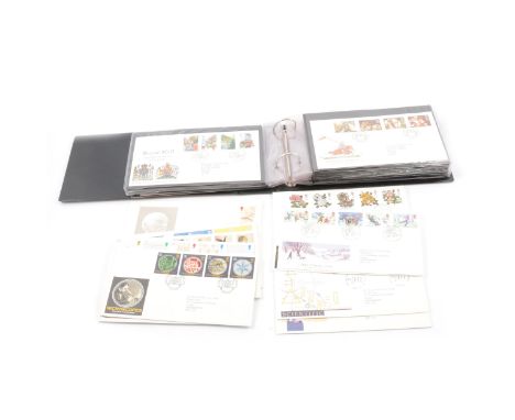 Stamps, including a Two Penny Blue, many loose; and First Day Covers, 1980s and 1990s, some in albums.