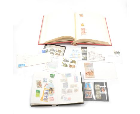 The Simplex Stamp Album, Commonwealth stamps, some Penny Reds, First Day Covers, presentation sets.