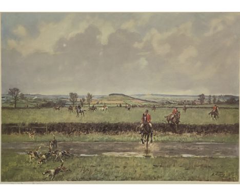 After Lionel Edwards, The Cottesmore, 1969, signed in pencil, colour print, image 38x51cm; and other prints including After L