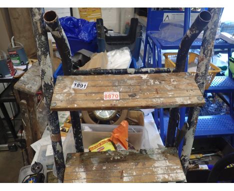 Five step folding tubular steel decorators steps. Not available for in-house P&amp;P 