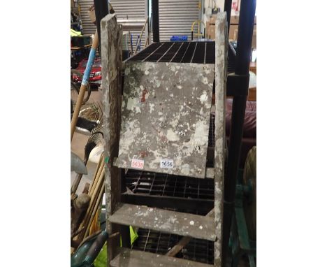 Three sets of wooden step ladders. Not available for in-house P&amp;P 