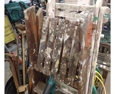 Two sets of wooden step ladders. Not available for in-house P&amp;P 
