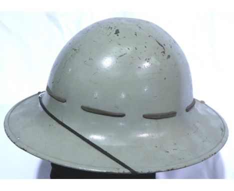 British WWII Civil Defence Zuckerman helmet, dated 1941 and named to Town Clerks Office, Town Hall, Morecombe, with liner den