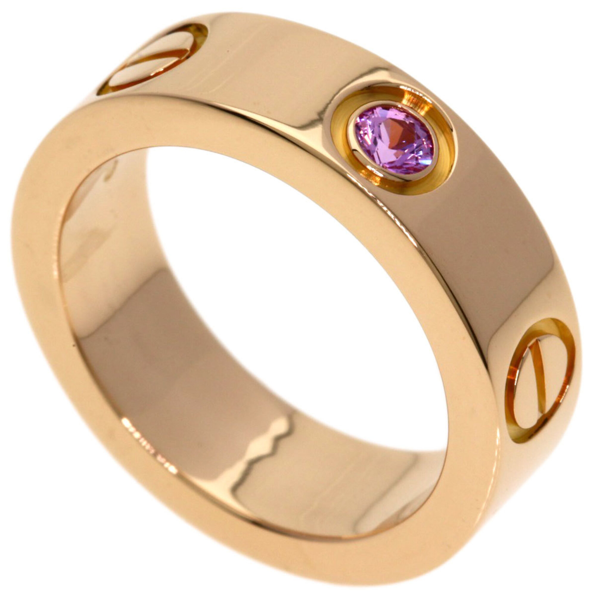 Cartier Love Ring, 1P Sapphire, Size 47, 18K Pink Gold, Women\'s CARTIER