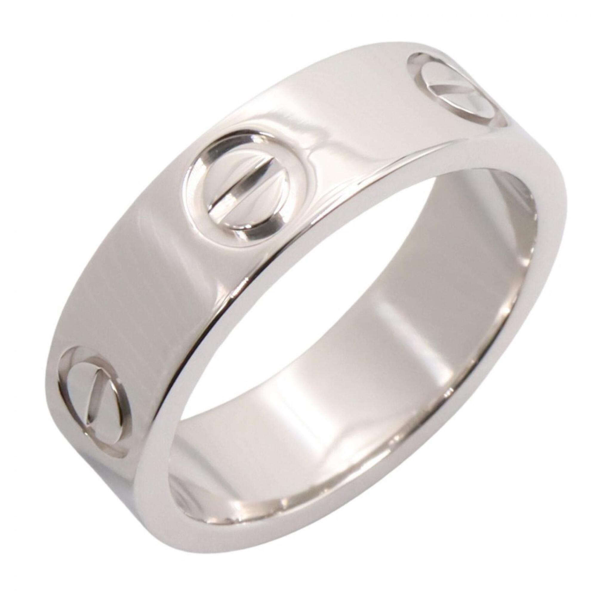 Cartier Love Ring, 18K White Gold (18KWG), Women\'s, Silver Tone