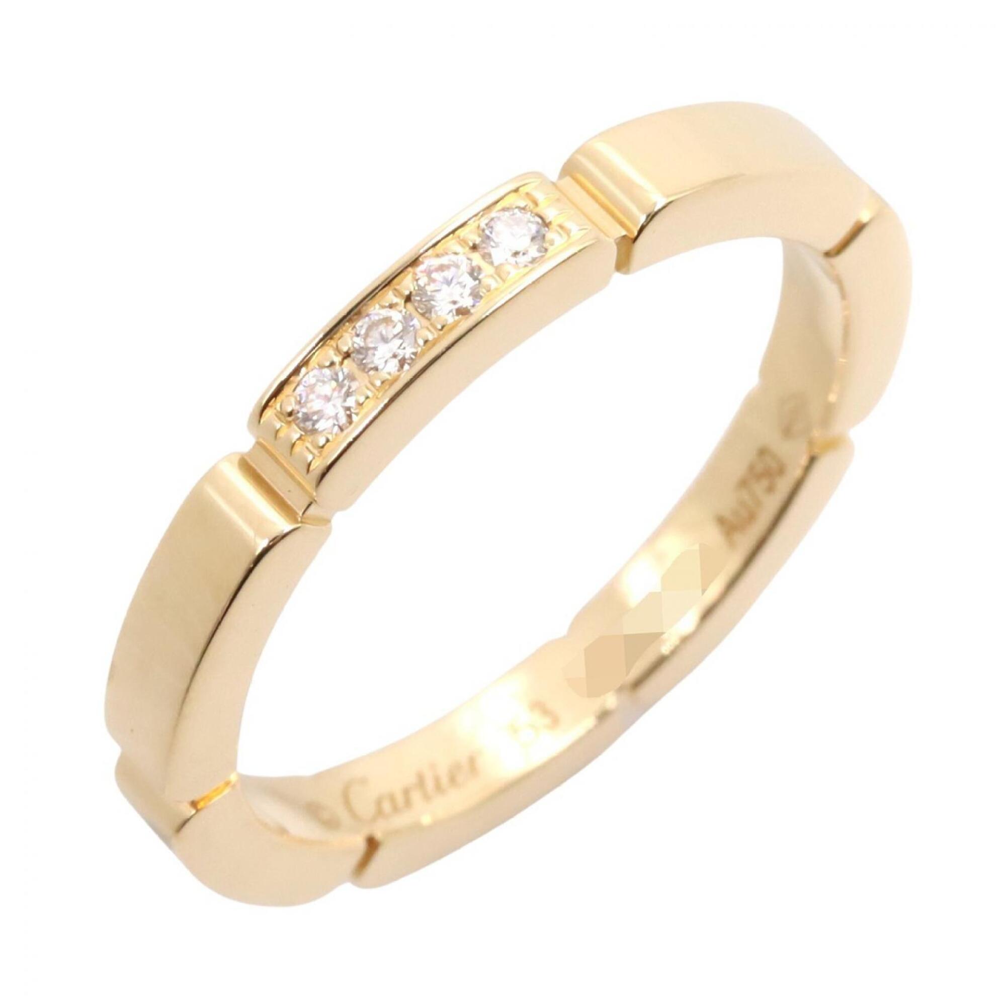 Cartier Maillon Panthre 4PD Ring - 18K (Yellow Gold) Diamond for Women Gold Tone, Clear Tone B40803