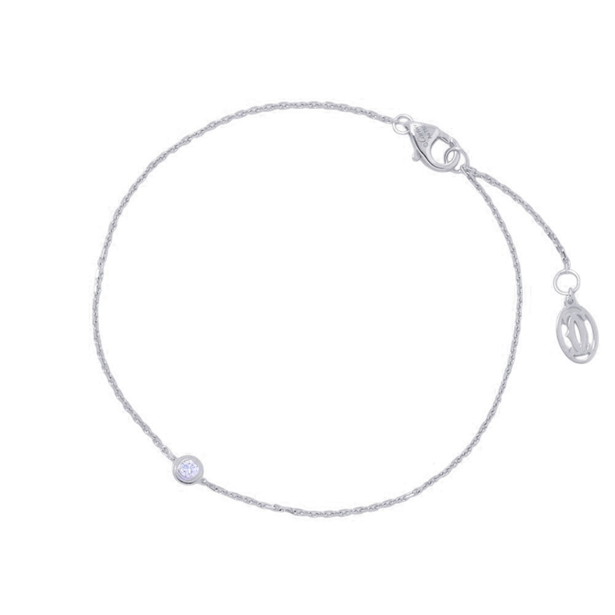 Cartier Damour XS Mini Bracelet with 1 Diamond (0.04ct) in 18K White Gold (B6045517)