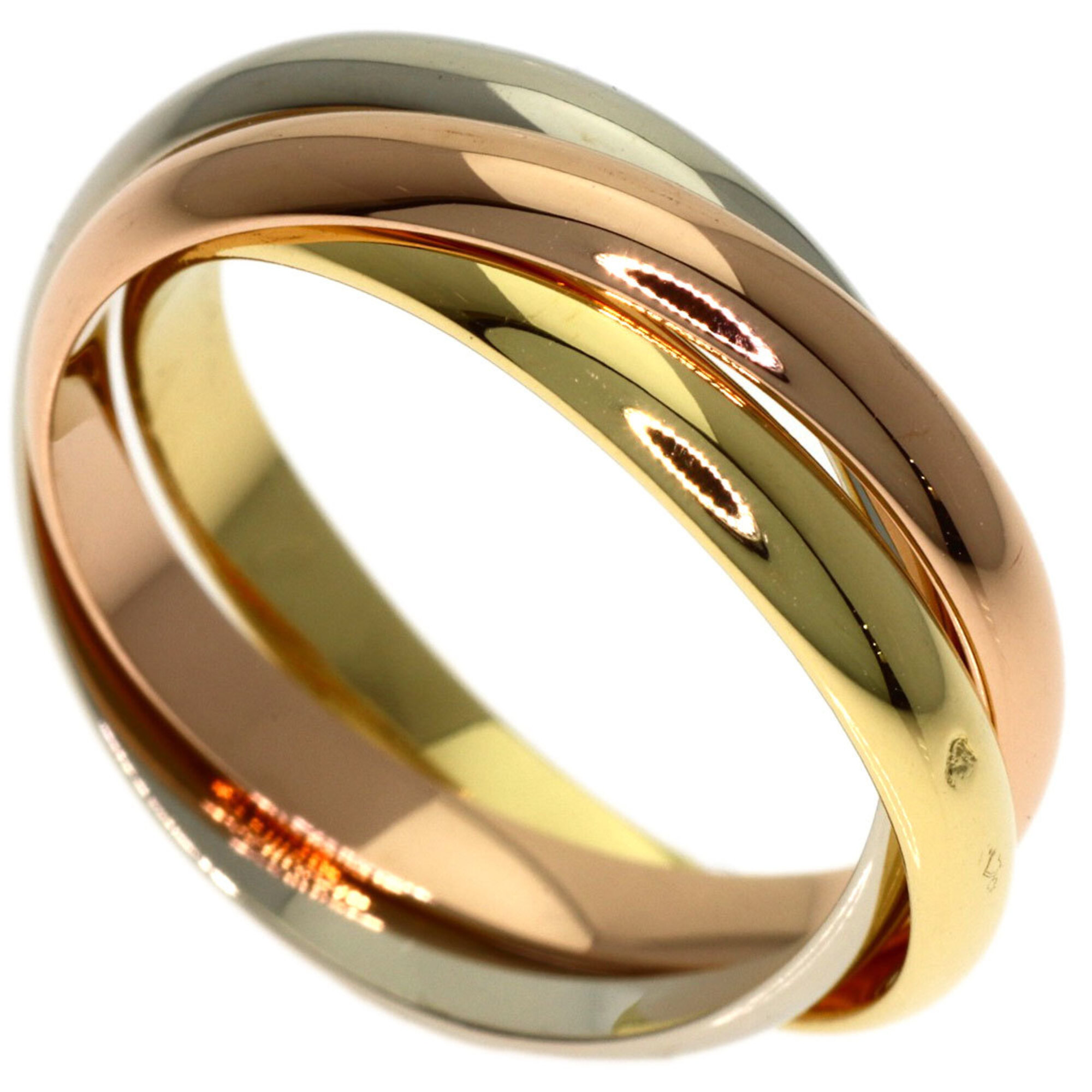 Cartier Trinity SM #48 Ring - 18K Yellow Gold/18K White Pink Gold Women\'s CARTIER