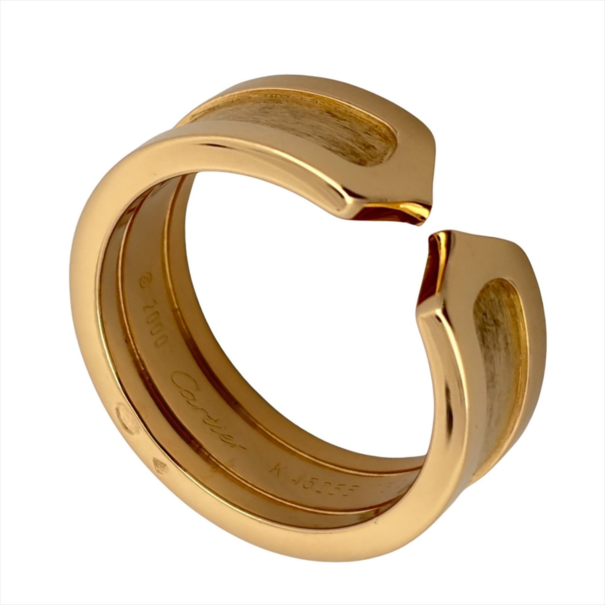 Cartier C2 Ring, Size #50, 18K Yellow Gold, 7.4g, Men\'s/Women\'s.